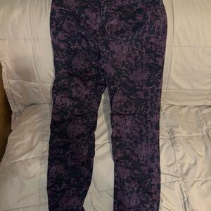 CAbi Women's Straight Leg Jeans - Purple and Black